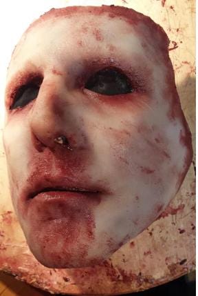 Custom Made - Brian - Silicone Severed Skinned Horror Face Mask