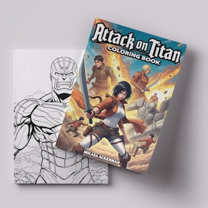 Kleurboek Attack on Titan: Anime Manga Art, Levi Ackerman, Eren Yeager, Mikasa, Shingeki no Kyojin, Attack on Titan Kleurplaten, AOT