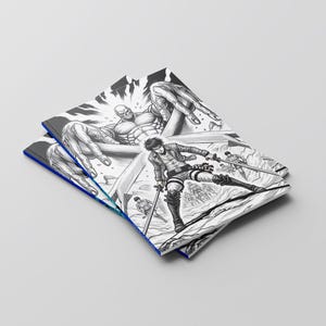 Kleurboek Eren Yeager Attack on Titan voor fans, mangakunstpagina&#39;s, fanart Titan Shifter, Otaku Gift, Dark Action anime kleurboek pdf