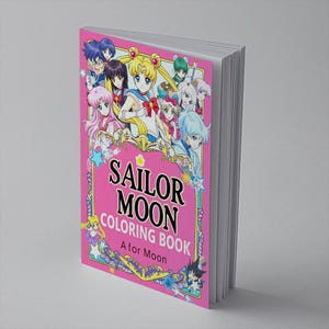 Sailor Moon Coloring Book for Fans, Magical Girl Manga Art Pages, Usagi and Sailor Scouts Fans, Otaku Gift, Anime Coloring Book for All Ages