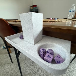 Board Game Table Dice Tower and cup holder for Board Game Table from Brimhart