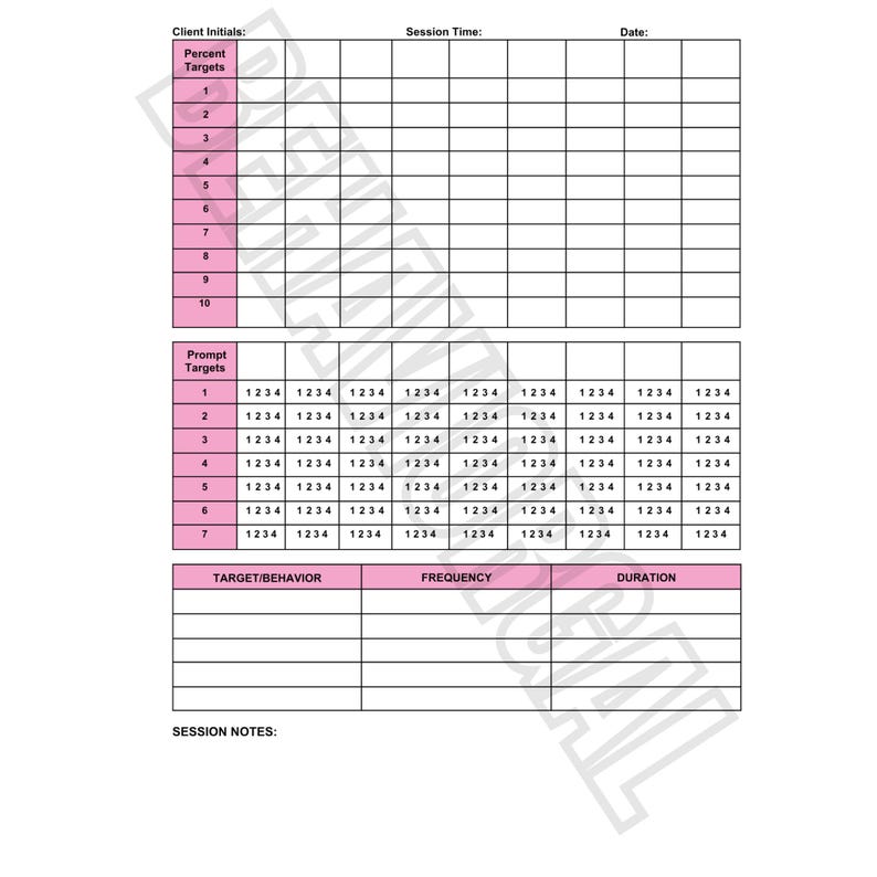 RBT Data Collection Sheets Printable | ABA Data Sheet Bundle | BCBA ...