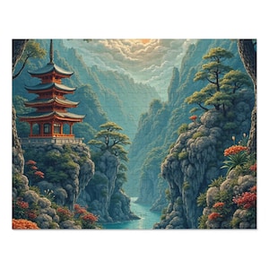 Rustige, schilderachtige legpuzzel met blik, perfect cadeau voor puzzelliefhebbers, spelletjesavond voor het hele gezin, woondecoratie, ontspanningsactiviteit