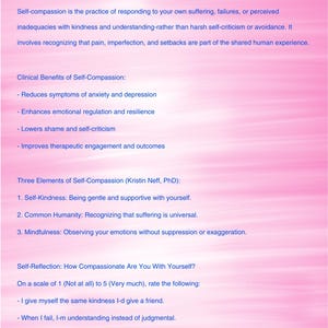 Self Compassion Worksheet