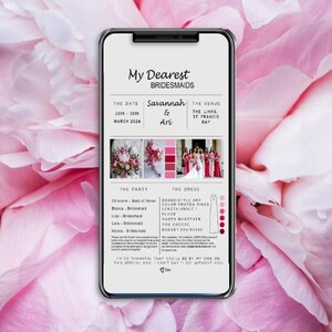 Editable bridesmaid proposal invitation