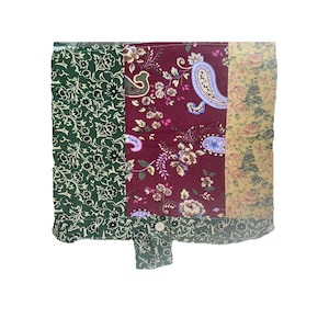 Antique chic 80"x18" window valance: patchwork country floral paisley cotton