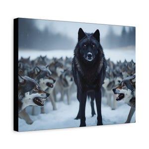 Bold Wolf Matte Canvas Art Print, Stunning Wall Decor, Nature Lovers Gift, Modern Home Decor, Animal Wall Art, Gift for Wolf Enthusiasts