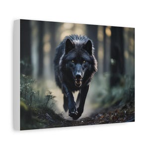 Wolf Spirit Matte Canvas Wall Art, Home Decor, Animal Lover Gift, Nature Print, Rustic Cabin Decor, Wall Hanging
