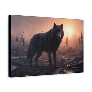 Wolf Art Matte Canvas Print, Nature Decor, Animal Lover Gift, Wall Art for Home, Unique Artwork for Dog Lovers