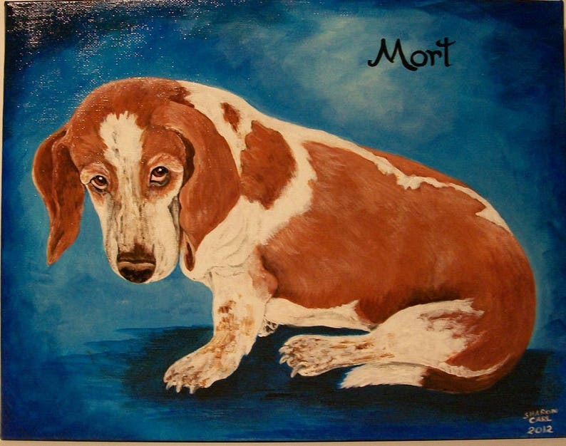 Custom Pet Portraits 12 x 12 Portrait of Your Dog or Cat or Horse Pet Lover Pets Portrait Personalized Hand Painted Pet Memorial