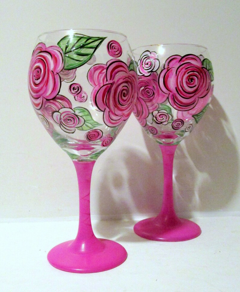 rose shaped wine glasses