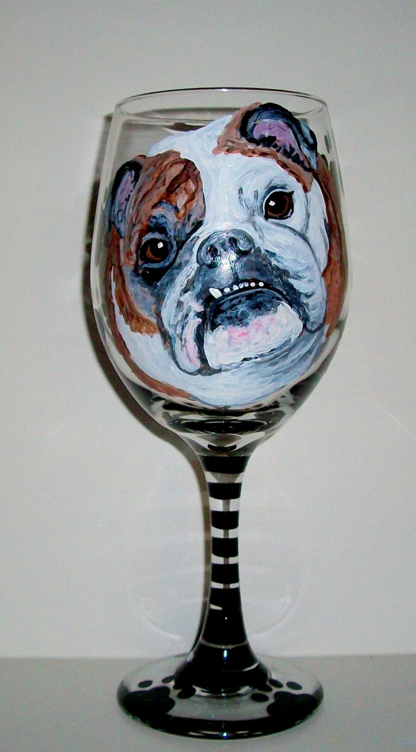 Pet Portrait Custom Wine Glass One 20 oz. Wine Glass Pets | Etsy
