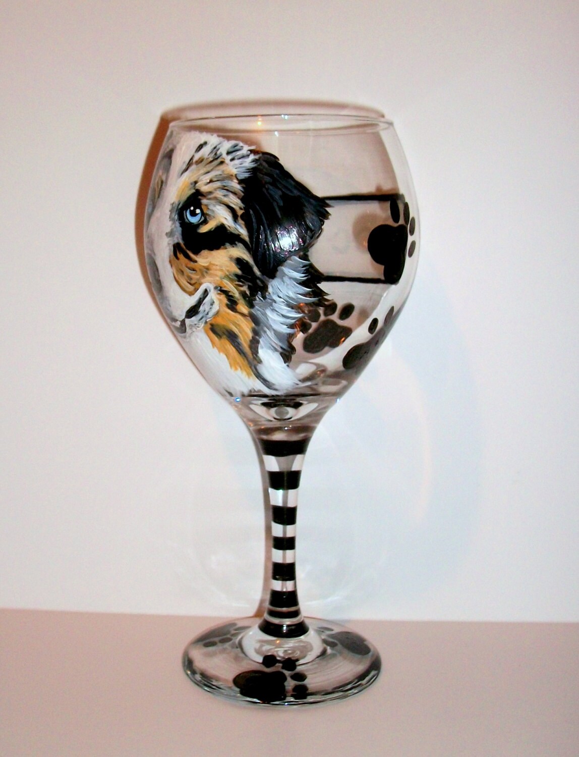 Pet Portrait Custom Wine Glass One 20 oz. Wine Glass Pets | Etsy