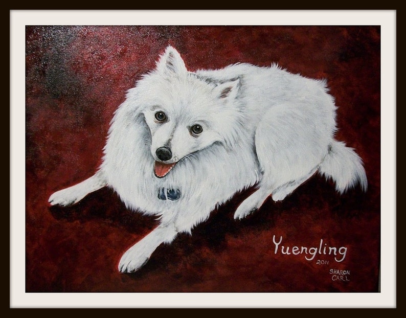 Custom Pet Portrait Hand Painted 16 x 20 Portrait of Your Dog or Cat or Horse Pet Lover Pets Portrait Personalized