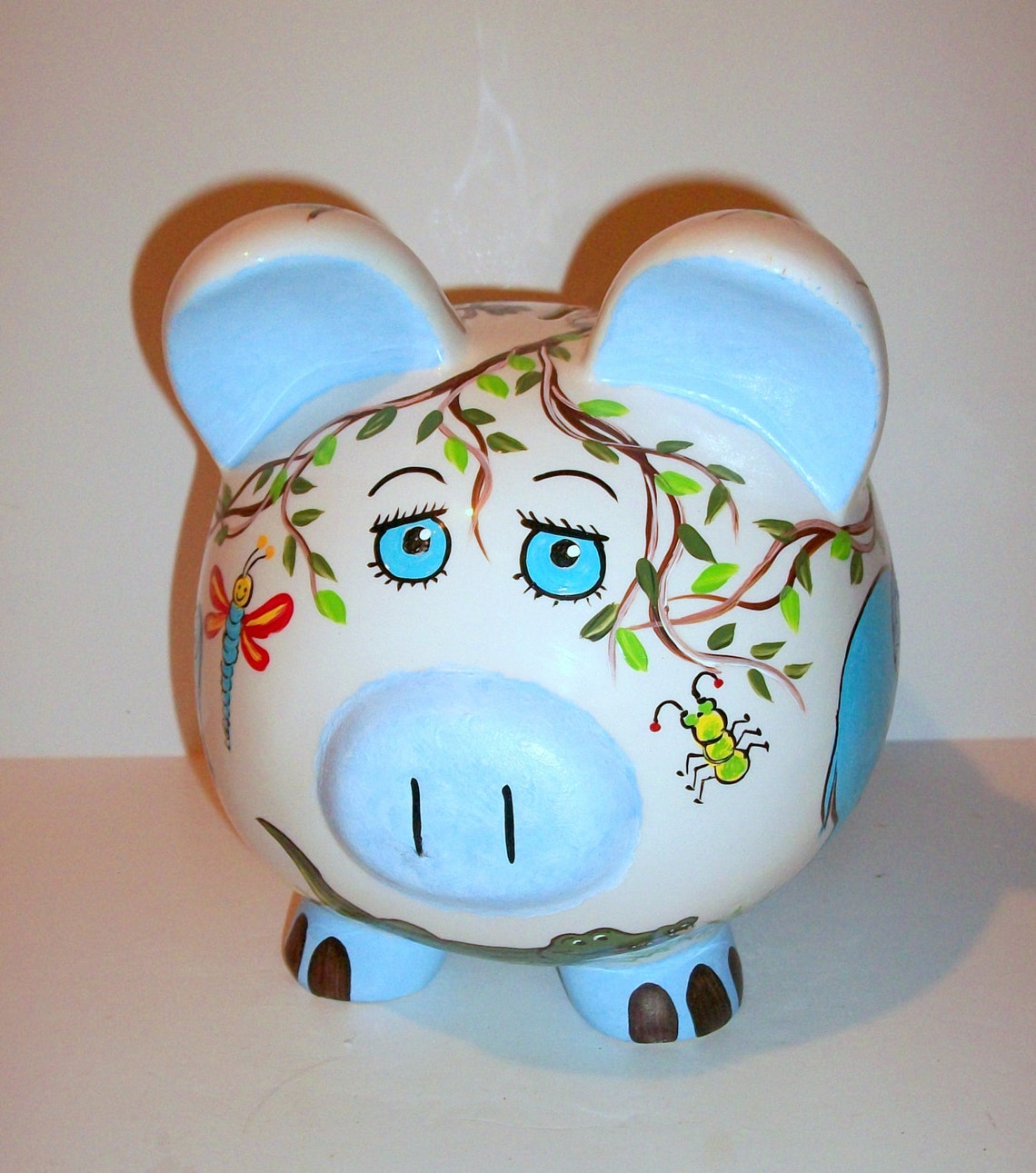 Piggy Bank Jumbo Hand Painted Large Ceramic Jungle Animals Etsy