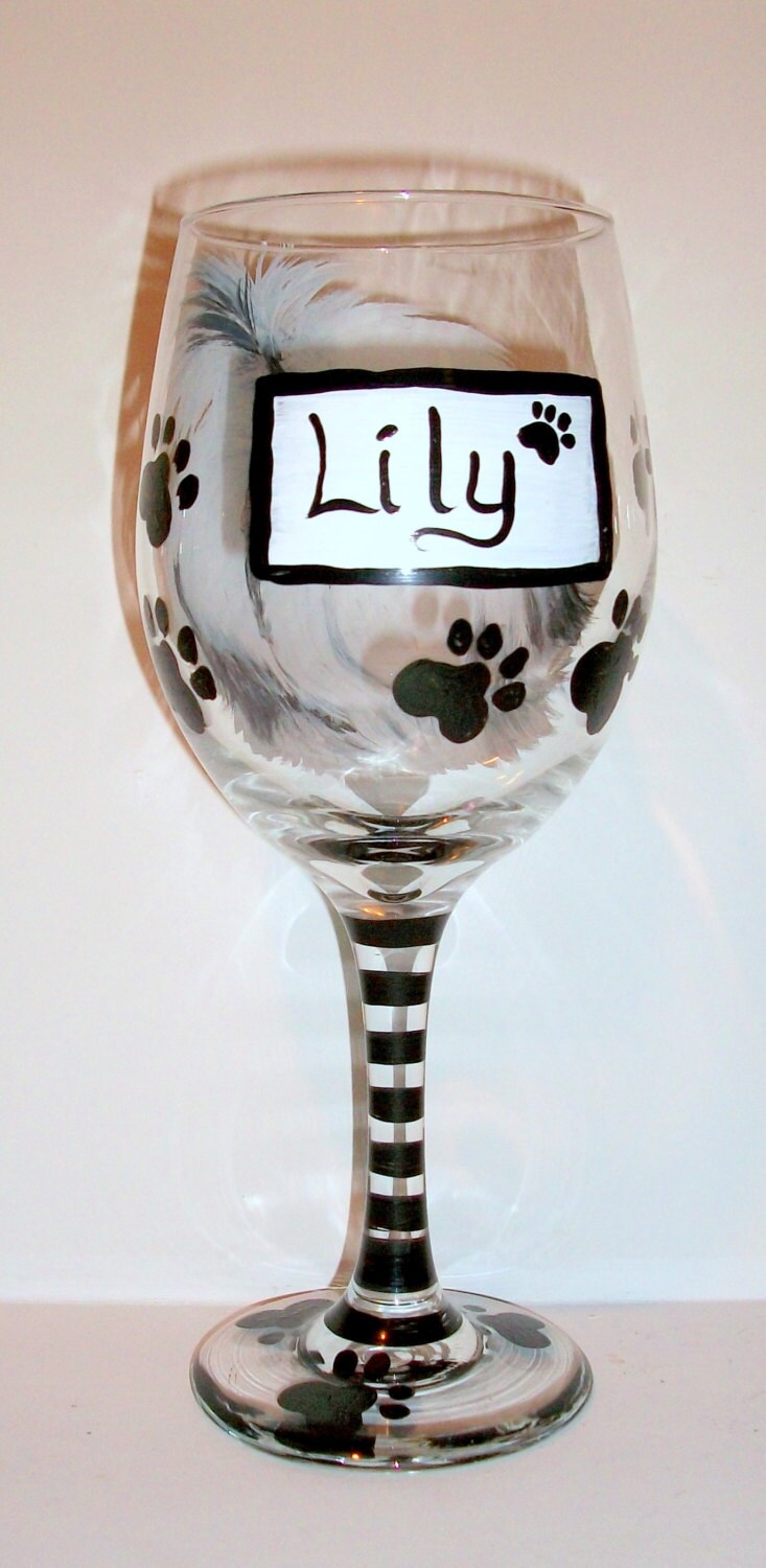 Pet Portrait Custom Wine Glass One 20 oz. Wine Glass Pets | Etsy