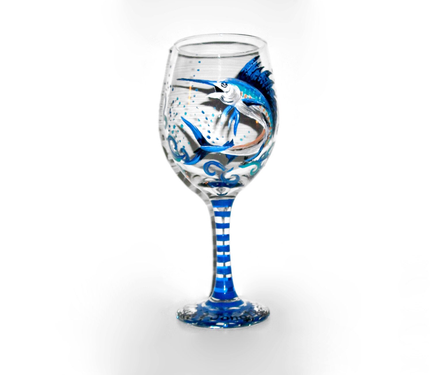 Sailfish Hand Painted Wine Glass Bass Fish One 20 Oz. Wine Glass Fathers  Day Gift Birthday Jumping Sailfish Blue Ocean Waves Splashing - Etsy