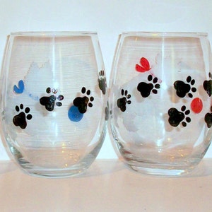 White West Highland Terrier Silhouette Set of 4 21 oz. Stemless Wine Glasses Hand Painted Wine Glassware Terrier Gift Dog Lover Westie image 3