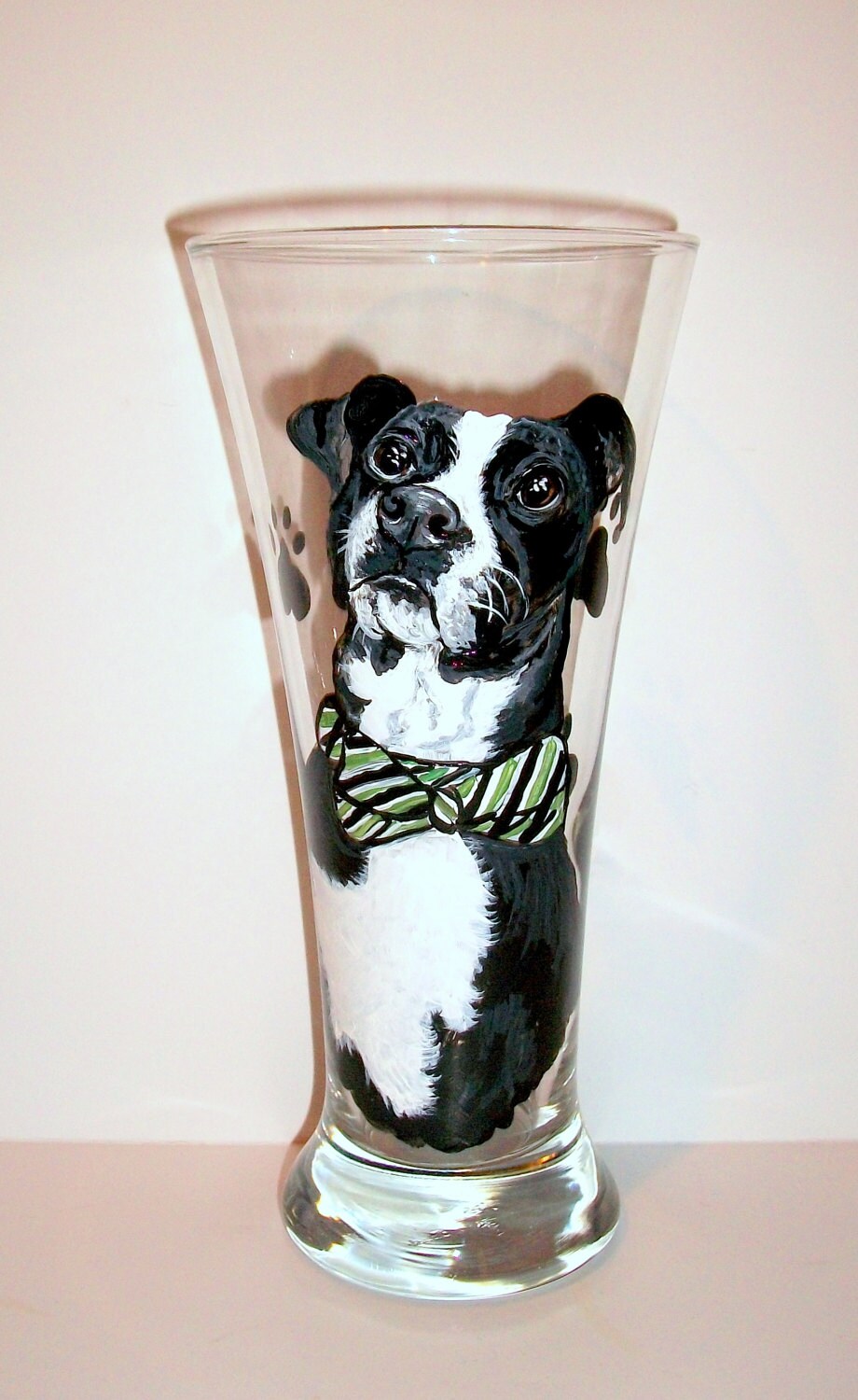 Pet Portrait Custom Hand Painted 1 19 oz Fluted Beer or Etsy