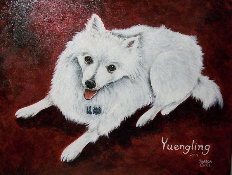 Custom Pet Portrait Hand Painted 16 x 20 Portrait of Your Dog or Cat or Horse Pet Lover Pets Portrait Personalized
