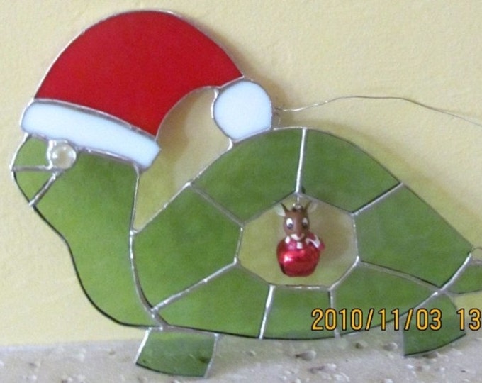 CUSTOM-Christmas Santa Turtle