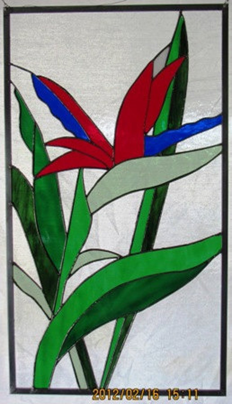 Bird of Paradise CUSTOM Only-stained Glass Bird of Paradise - Etsy