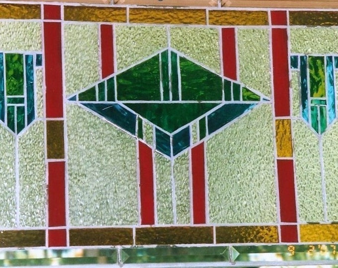 custom order-Geometric Stained Glass Panel