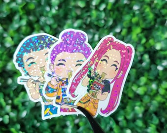 K-pop Demon Hunters Stickers | Huntrix Merch | Zoey, Rumi, Mira | K-pop Demon Hunters Merch