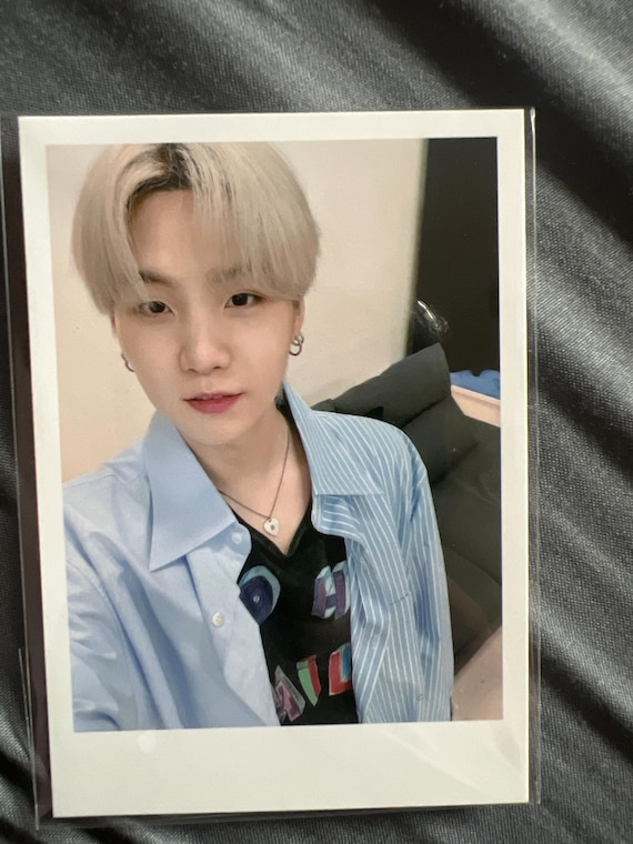 BTS SUGA Guitar Pick Necklace Polaroid, Artist-made Collection