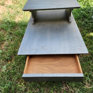 Two Blue Shimmery End Tables, Used