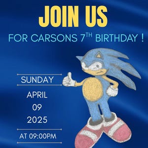 ソニックの誕生日招待状