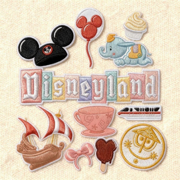 Parches bordados de Disneyland, parche termoadhesivo de Mickey, parches bordados de Disneyland, regalos de Disney para niños, parche para chaqueta, mochila o sombrero