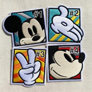 Embroidered Disney Mickey Mouse Patches, Mickey Iron on Patch, Disneyland Patch, Disney Trip Gift For Kids, Jacket Backpack Patch image 4
