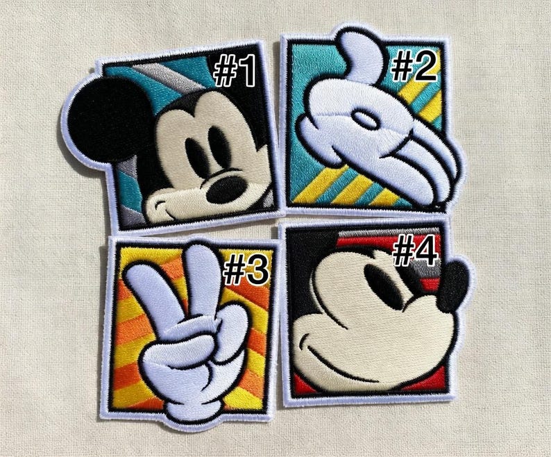 Embroidered Disney Mickey Mouse Patches, Mickey Iron on Patch, Disneyland Patch, Disney Trip Gift For Kids, Jacket Backpack Patch image 4