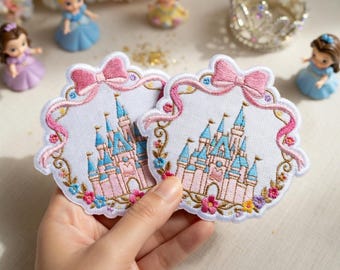Magical Disney Castle Embroidered Patch, Disney Princess Castle Iron On Patch, Disney Trip Gift, Jacket Patch