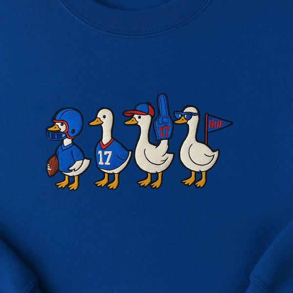 Sudadera bordada de Buffalo Silly Goose Mafia, sudadera bordada Go Bills, suéter para el día del partido, camiseta de regalo para fanáticos de Buffalo