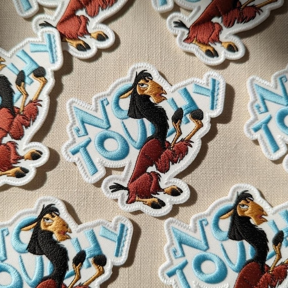 Embroidered Emperor's New Groove Kuzco Patch, No Touchy Iron on Patch, Disneyland Patch, Disney Trip Gift For Kids, Jacket Backpack Patch