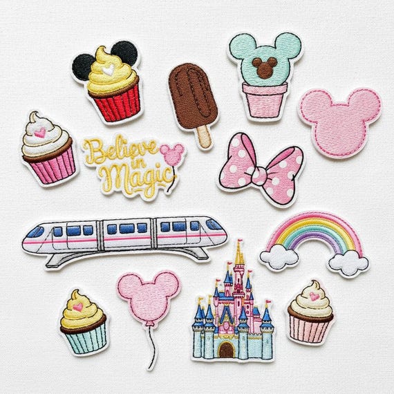 Disney Snack Embroidered Patch, Disney Mickey Iron On Patches, Disney Castle Embroidered Patch, Disney Trip Gift, Jacket Backpack Patch