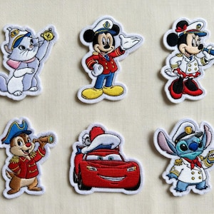 Disney Cruise Captain Embroidered Patch, Disney World Iron on Patch, Disneyland Patch, Mickey Friends Patch, Disney Trip Gift, Jacket Patch