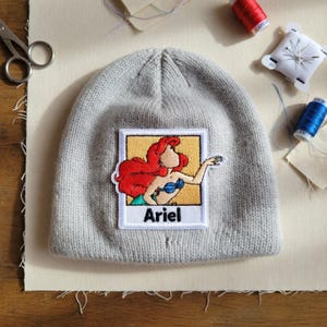 The Little Mermaid Name Embroidered Patches, Ariel Iron on Patch, Disneyland Patch, Disney Trip Gift For Kids, Jacket Backpack Patch image 3