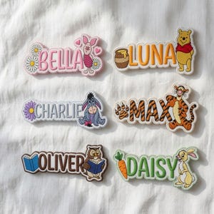 Naszywki z haftem Kubusia Puchatka, naszywki do prasowania z Kubusiem Puchatkiem i Przyjacielami, naszywki Disneyland, prezent dla fanów Disneya, naszywki na plecaki i kurtki