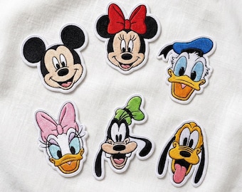 Embroidered Disney Mickey and Friends Patches, Mickey Iron on Patch, Disneyland Patch, Disney Trip Gift For Kids, Jacket Backpack Patch