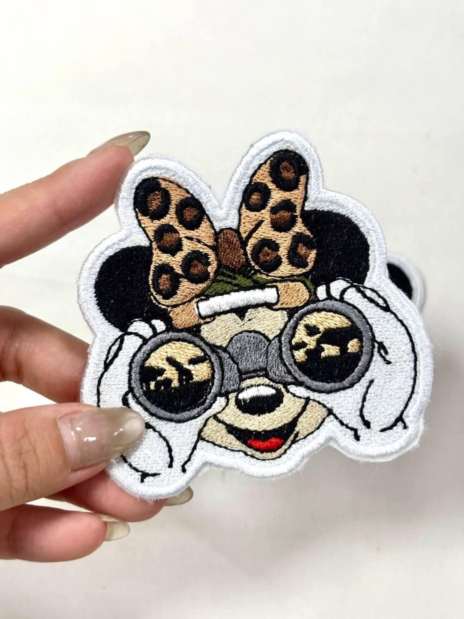 Safari Guide Patch Disney Safari Mickey and Minnie Embroidered Patch, Animal Kingdom Iron ...