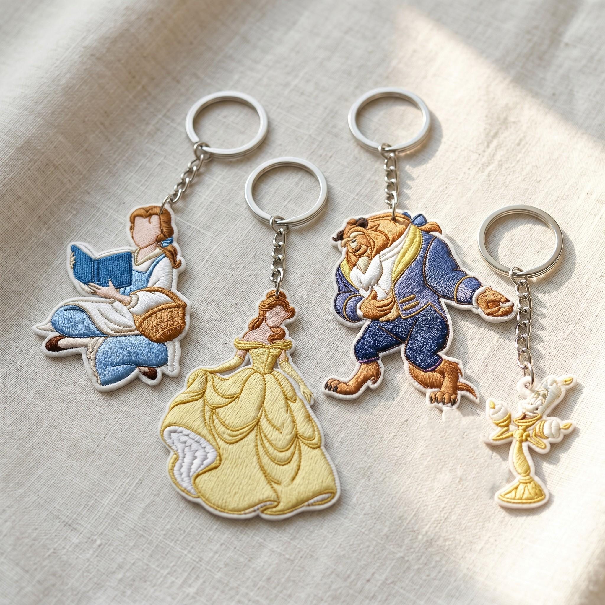 Chip Beauty and the Beast Keychain - Etsy