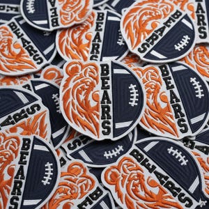 Lot Of 5 Chicago Bears NFL Iron-On Embroidered Patches – Football Team Logo