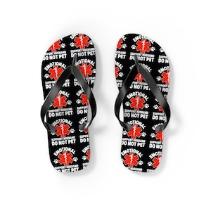 Emotional Support Flip Flops | Funny Summer Sandals | Gift for Friend | Beachwear | Relaxation Footwear | Poolside Essentials | Cute [...]