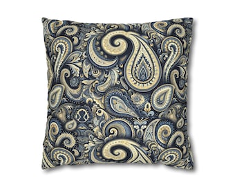Paisley Throw Pillow Cover: Elegant Spun Polyester Home Decor