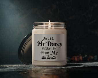 Mr. Darcy Soy Candle – Pride and Prejudice Book Lover Gift