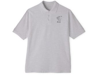 Katoenen golfpolo heren, casual piquéstof