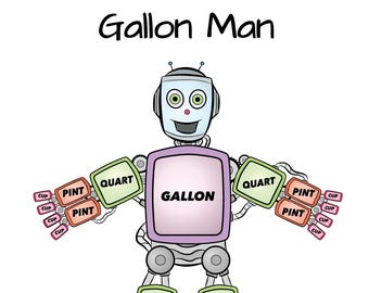 Gallon Man Printable Chart and Worksheet Bundle